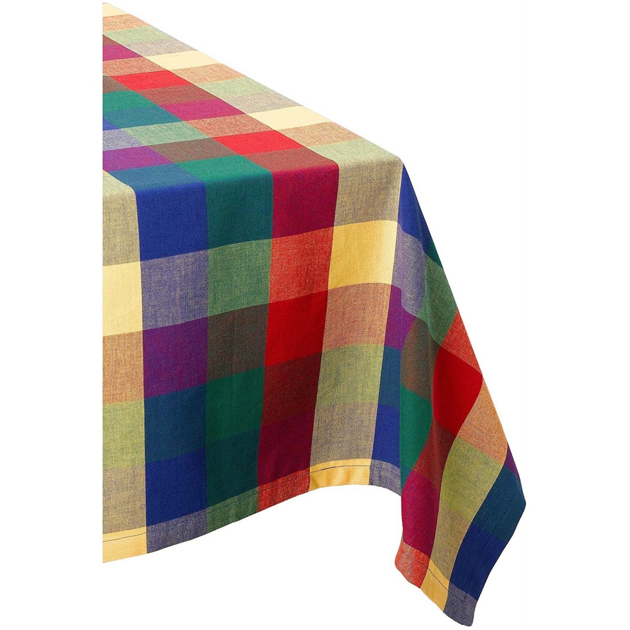DII&#xAE; 52&#x22; Indian Summer Check Tablecloth